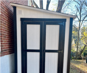 Garden shed with double doors