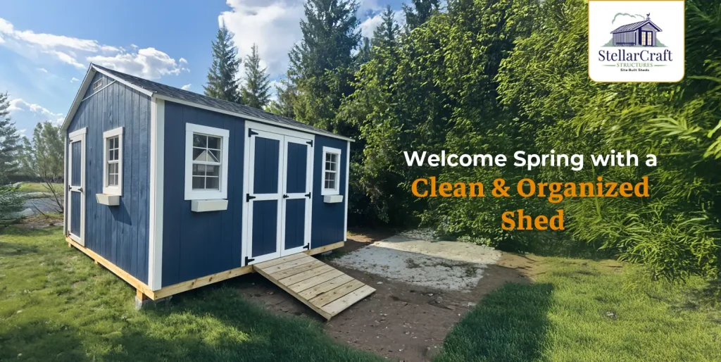 Organized backyard shed