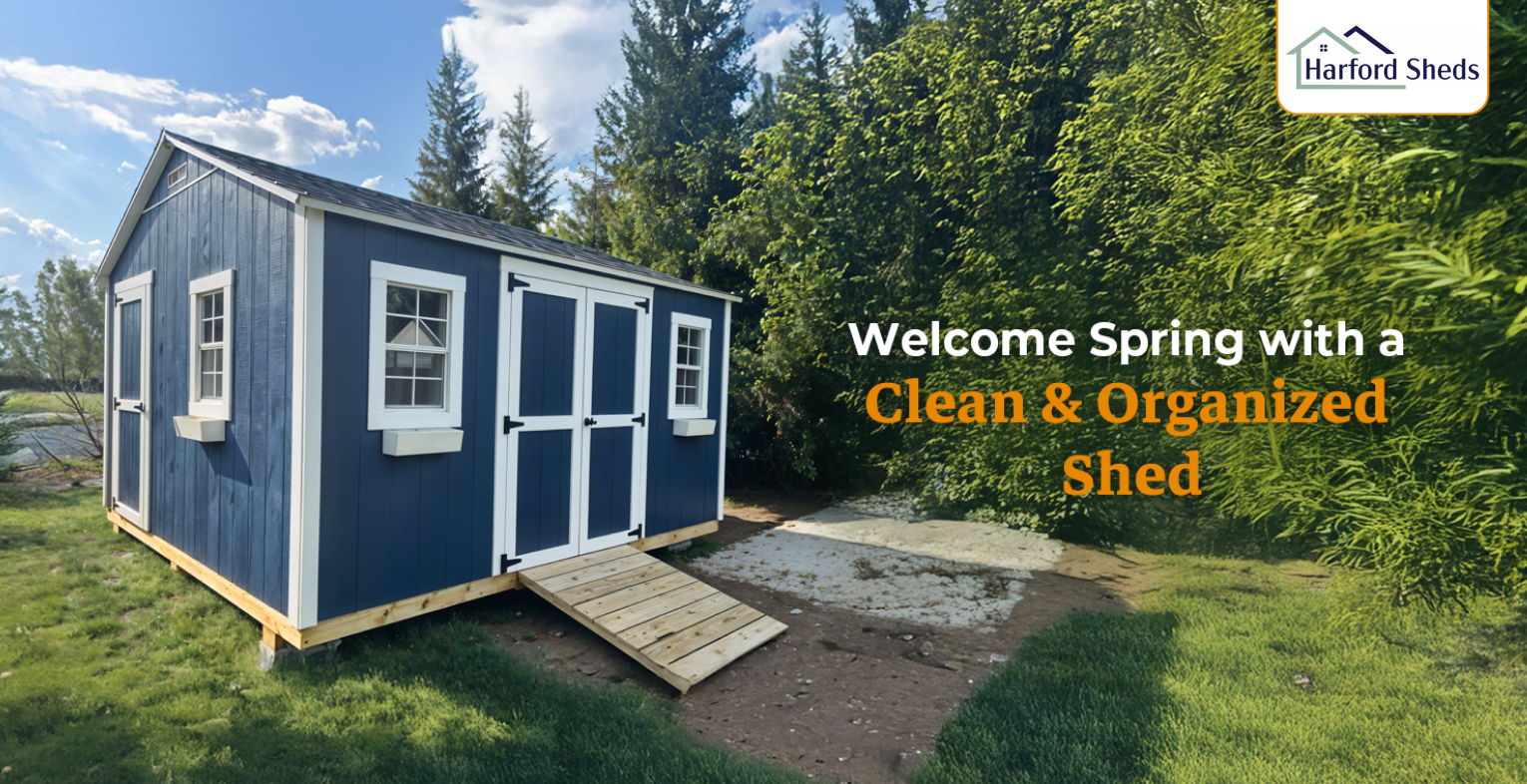 Organized backyard shed