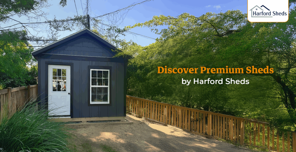 Custom-built sheds by Harford Sheds with durable materials.
