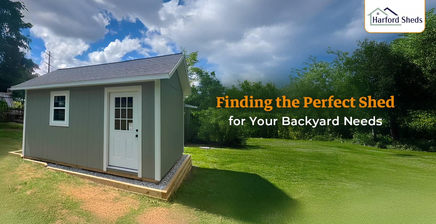 Various shed styles for backyard use, including garden and storage sheds.