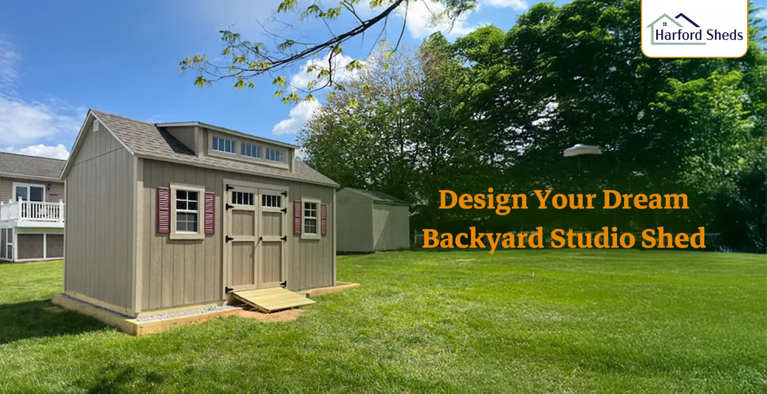 Custom backyard studio shed for summer creativity